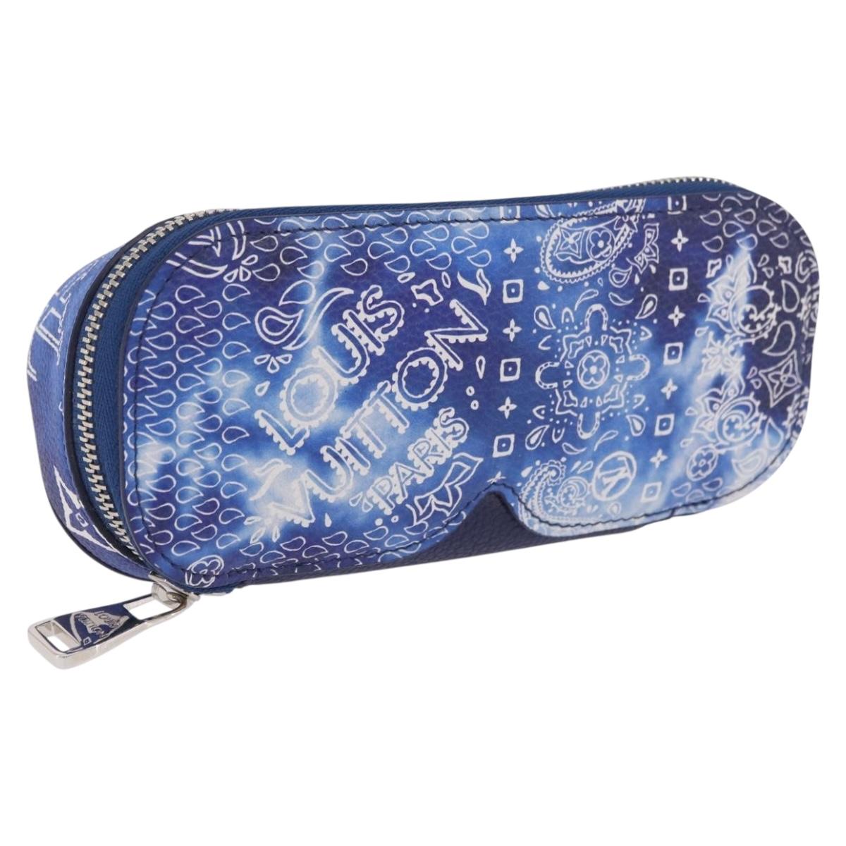LOUIS VUITTON Monogram Bandana Etui Lunet GM Case White GI0764 LV Auth 209450M