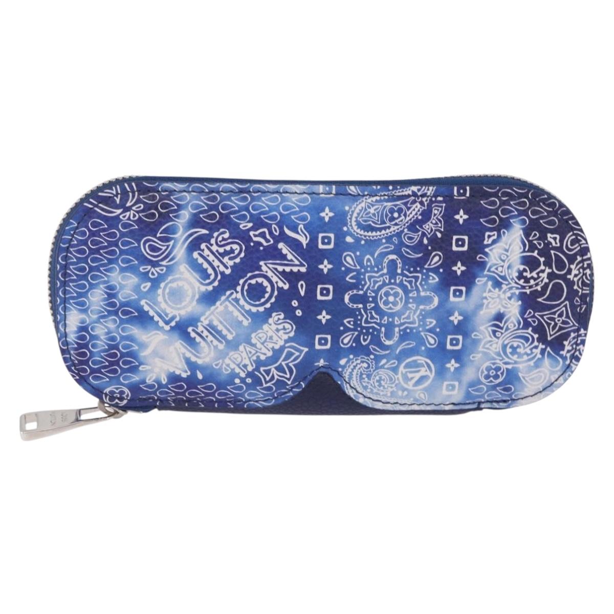 LOUIS VUITTON Monogram Bandana Etui Lunet GM Case White GI0764 LV Auth 209450M
