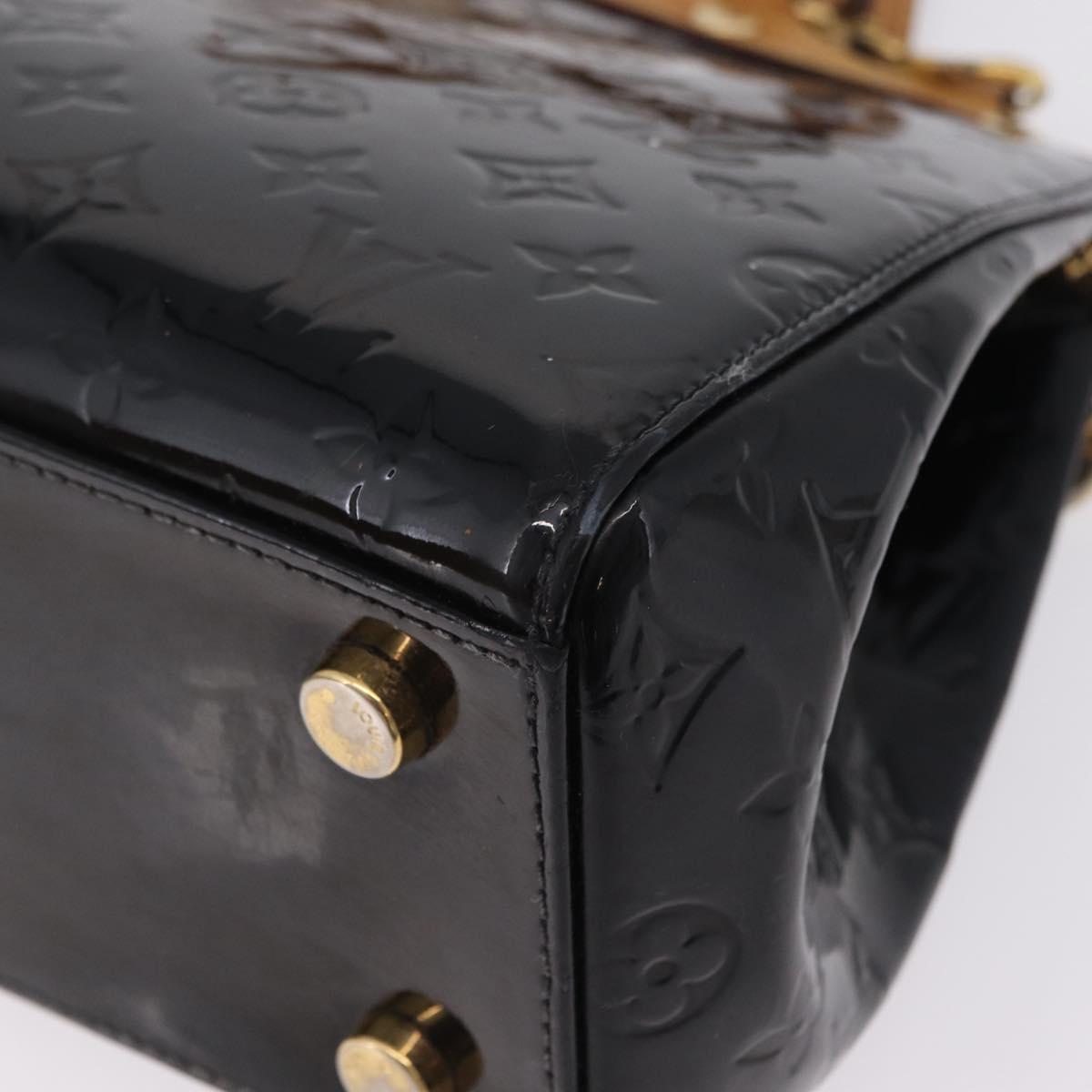LOUIS VUITTON Monogram Vernis Blair MM Hand Bag 2way Noir Manetic LV Auth 209453