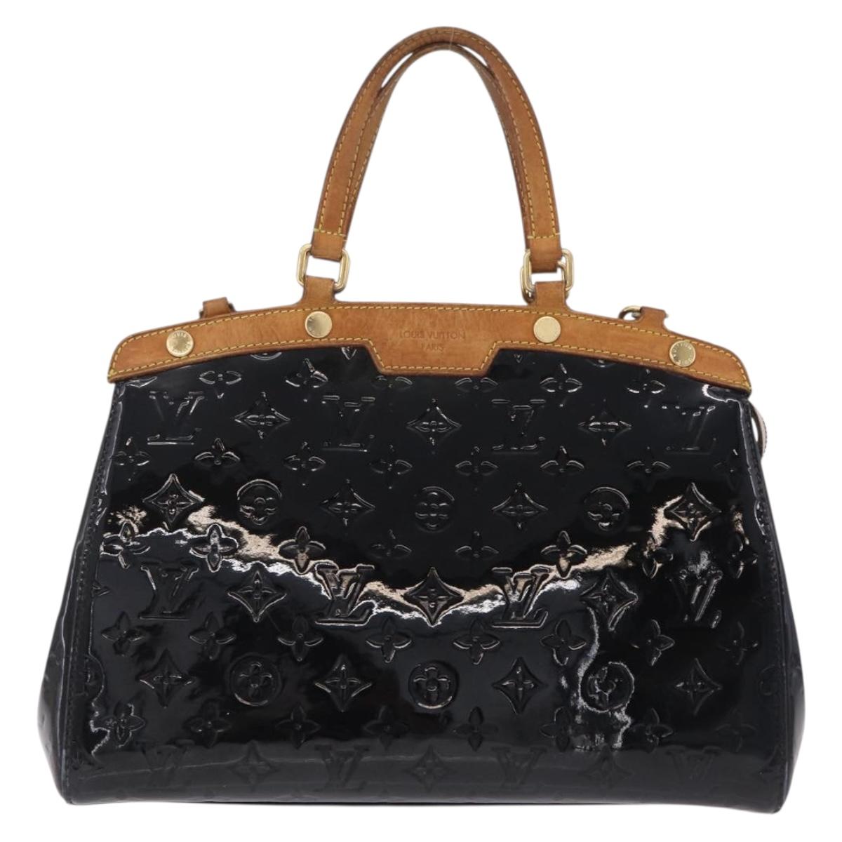 LOUIS VUITTON Monogram Vernis Blair MM Hand Bag 2way Noir Manetic LV Auth 209453