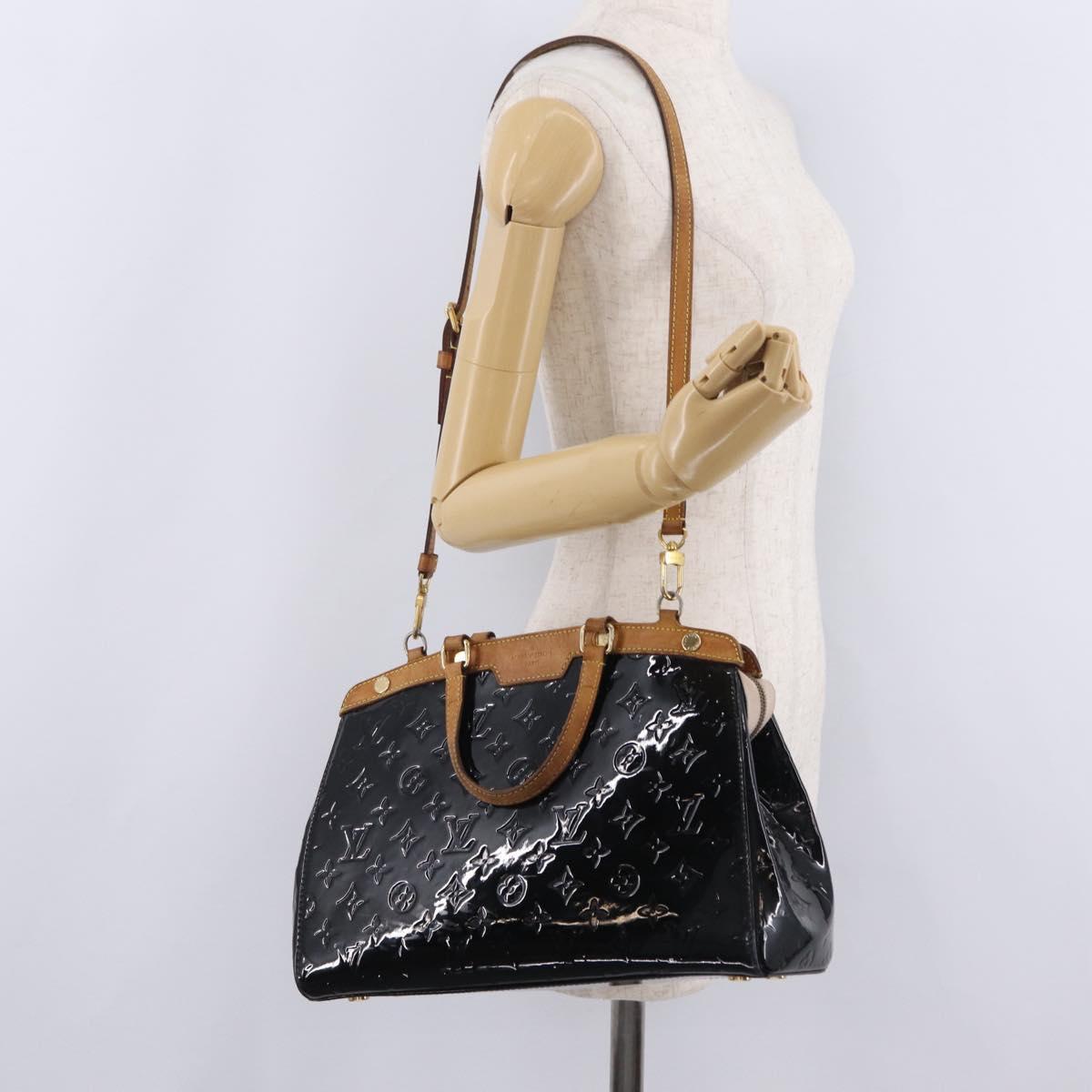 LOUIS VUITTON Monogram Vernis Blair MM Hand Bag 2way Noir Manetic LV Auth 209453