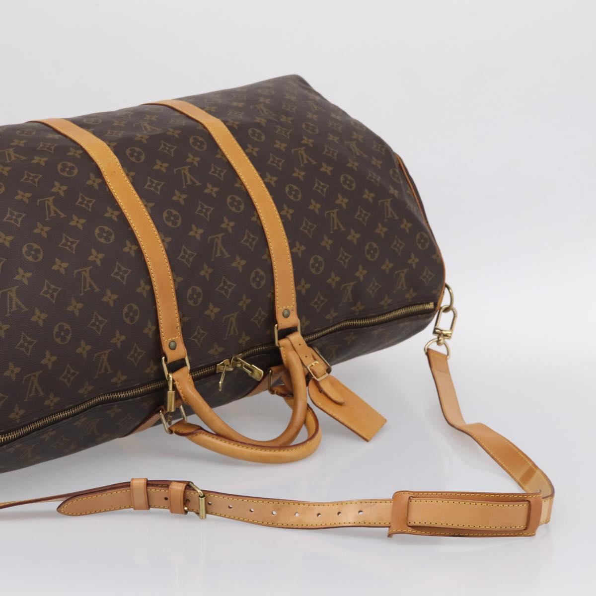LOUIS VUITTON Monogram Keepall Bandouliere 60 Boston Bag M41412 LV Auth 209456V