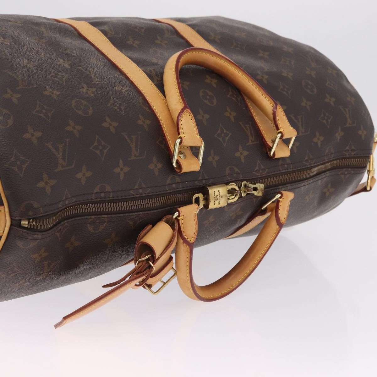 LOUIS VUITTON Monogram Keepall Bandouliere 50 Boston Bag M41416 LV Auth 209457V