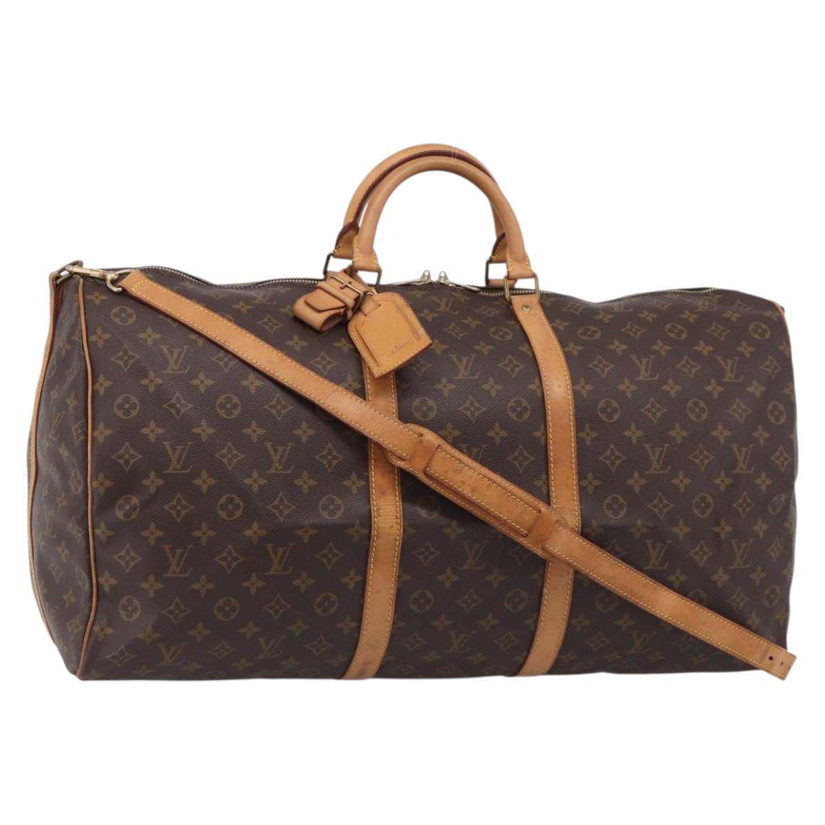 LOUIS VUITTON Monogram Keepall Bandouliere 60 Boston Bag M41412 LV Auth 209459A