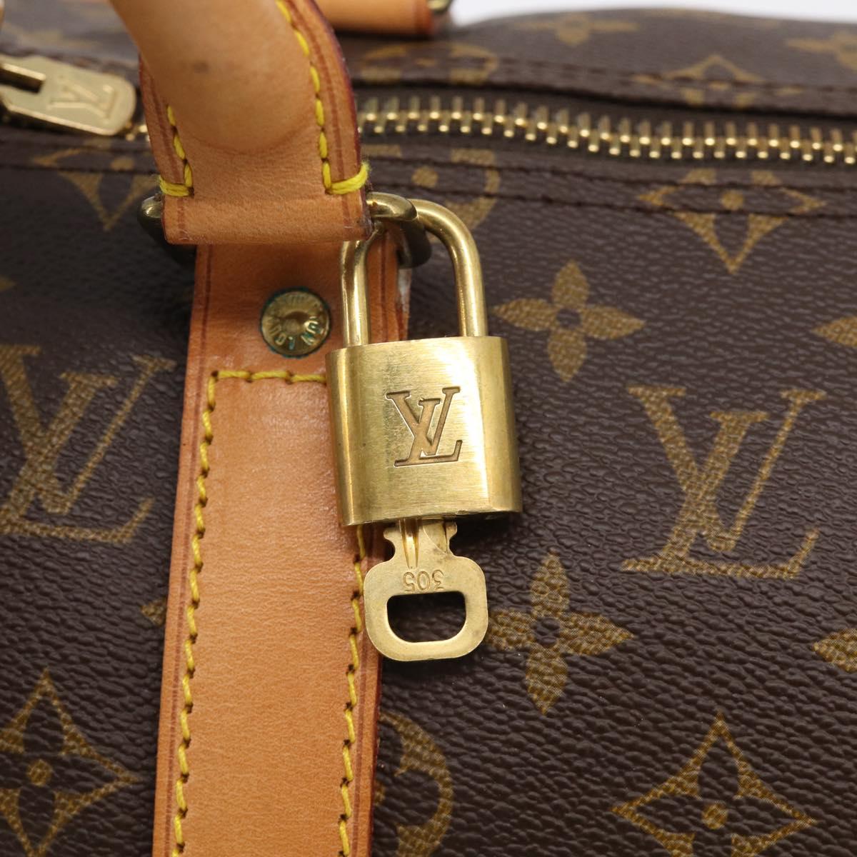 LOUIS VUITTON Monogram Keepall Bandouliere 50 Boston Bag M41416 LV Auth 209460V