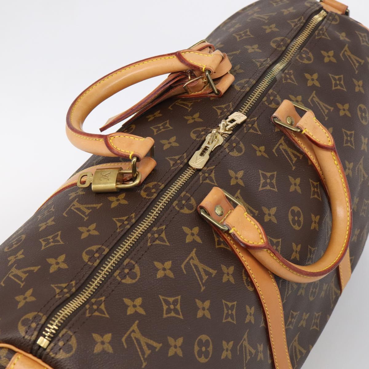 LOUIS VUITTON Monogram Keepall Bandouliere 50 Boston Bag M41416 LV Auth 209460V