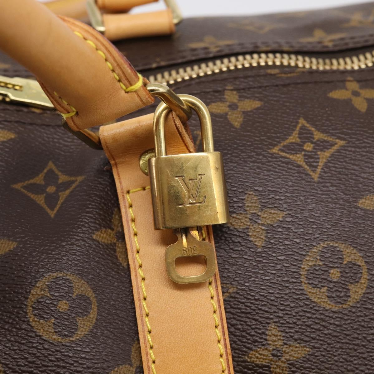 LOUIS VUITTON Monogram Keepall Bandouliere 60 Boston Bag M41412 LV Auth 209463V