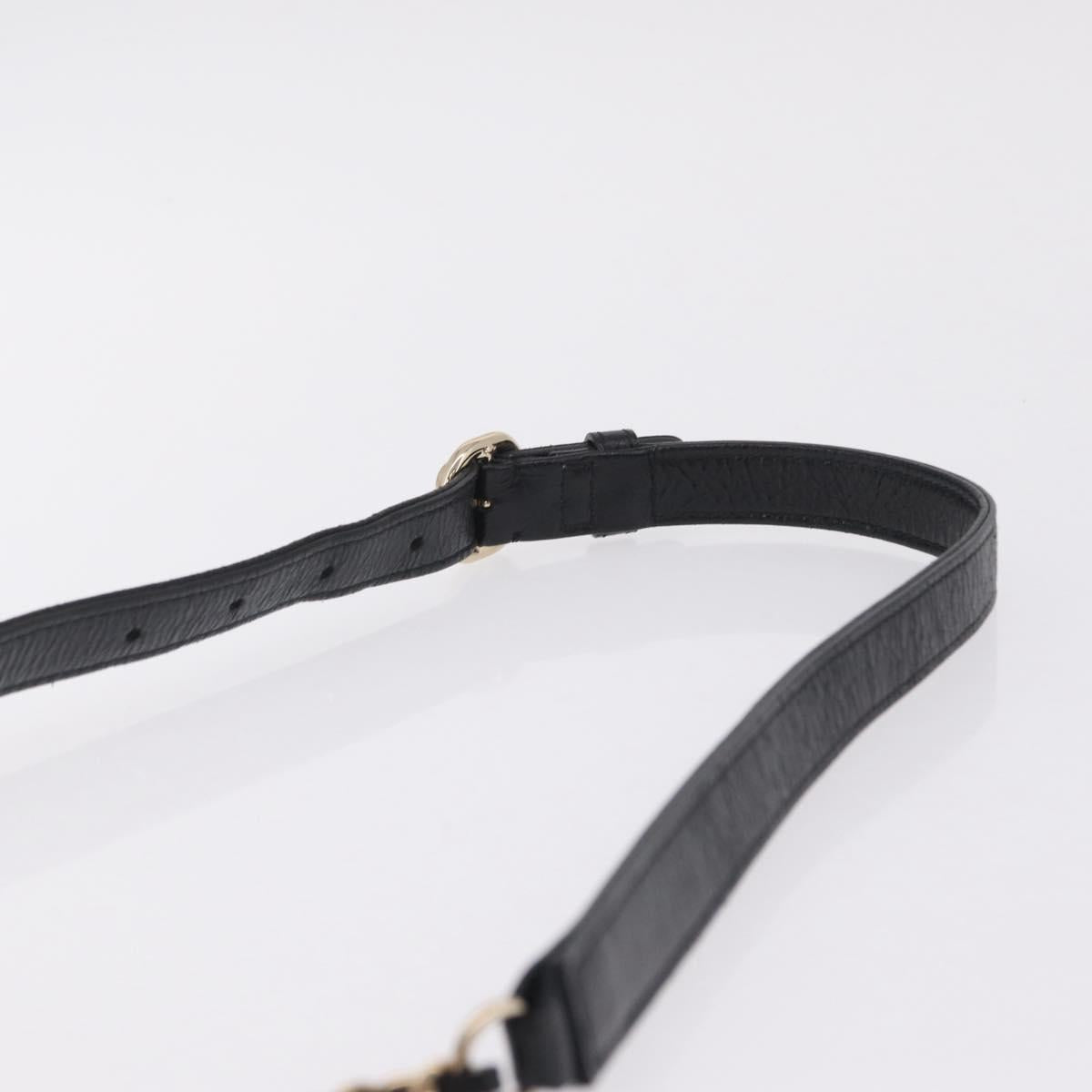 CHANEL Chain Shoulder Bag Fabric Boa Black Gold CC Auth 209467V