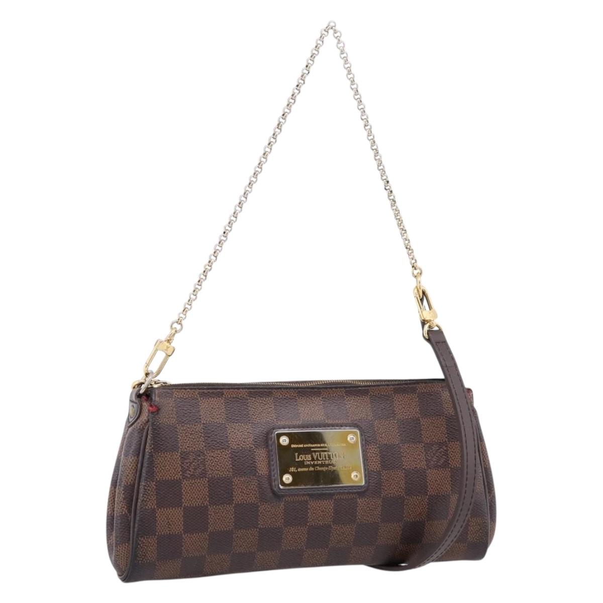 LOUIS VUITTON Damier Ebene Eva Shoulder Bag N55213 LV Auth 209468
