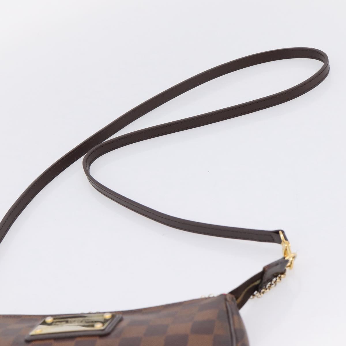 LOUIS VUITTON Damier Ebene Eva Shoulder Bag N55213 LV Auth 209468