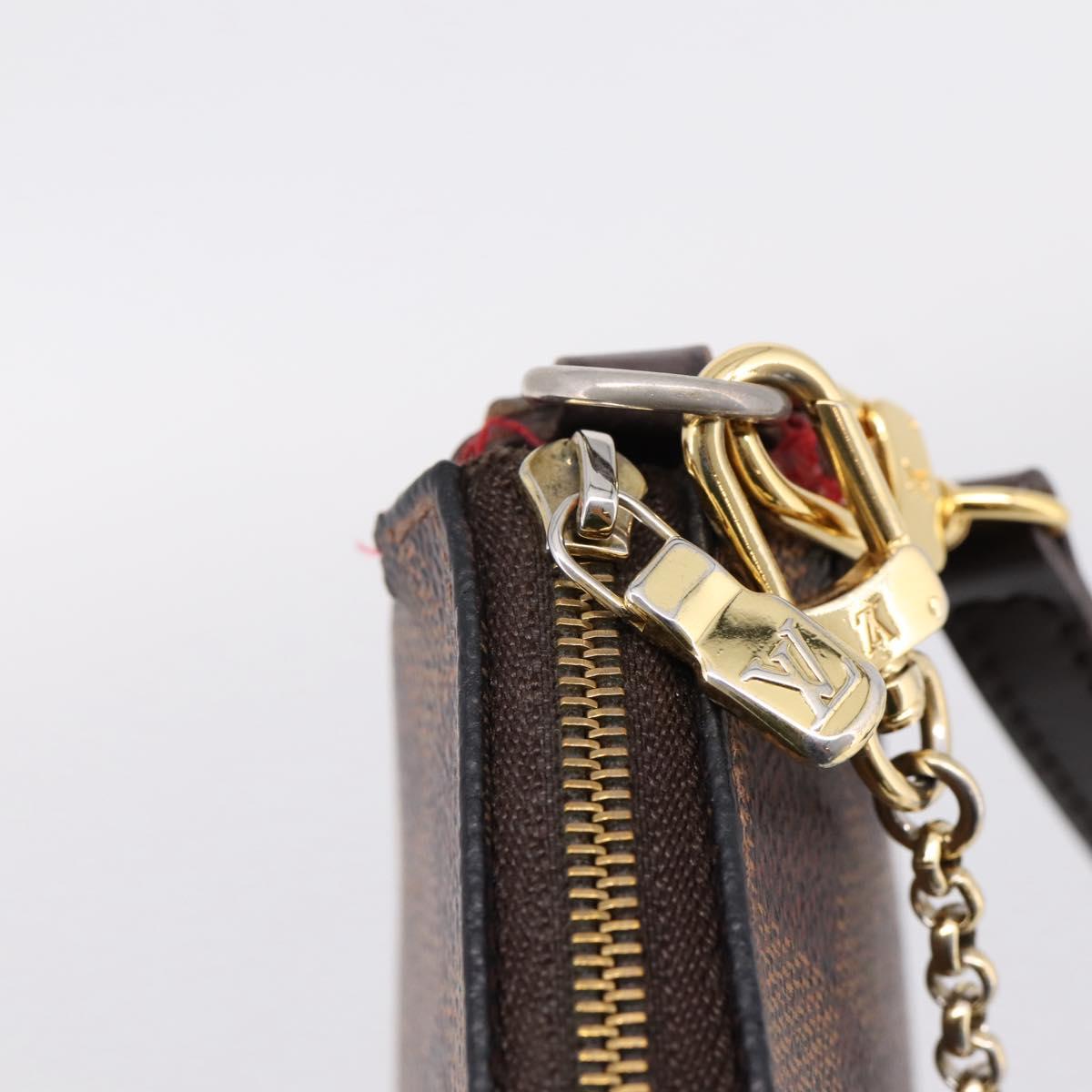 LOUIS VUITTON Damier Ebene Eva Shoulder Bag N55213 LV Auth 209468