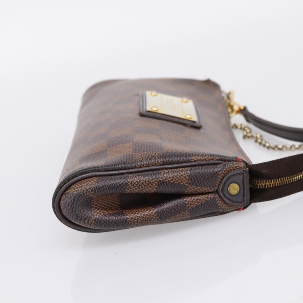 LOUIS VUITTON Damier Ebene Eva Shoulder Bag N55213 LV Auth 209468