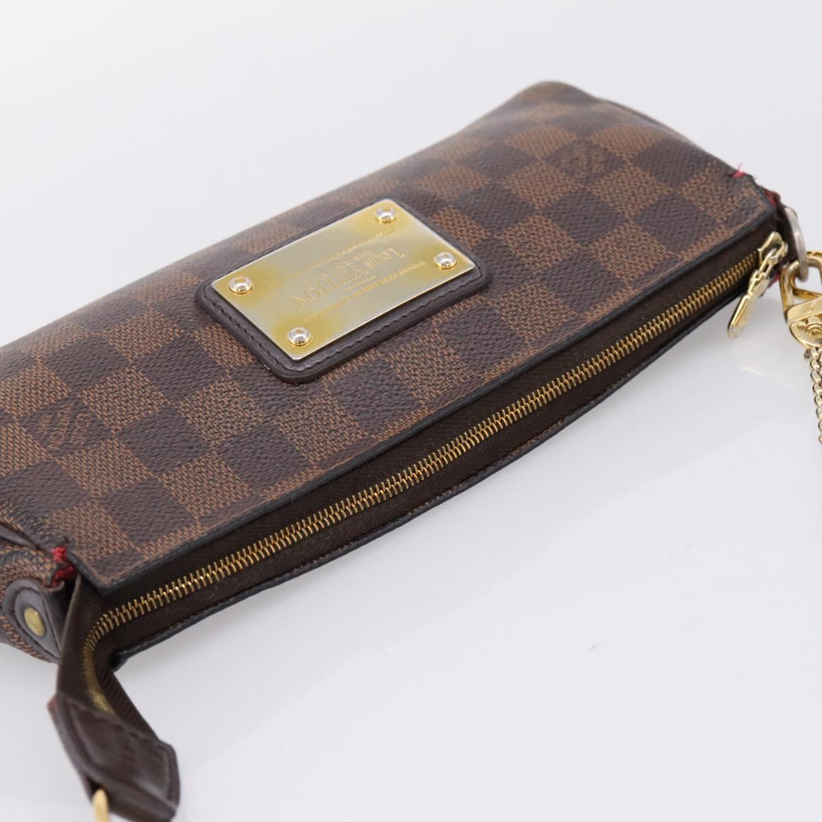 LOUIS VUITTON Damier Ebene Eva Shoulder Bag N55213 LV Auth 209468