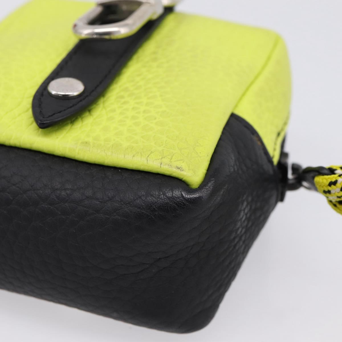 LOUIS VUITTON Square Pouch Color Blocks Charm Leather Gray M00739 Auth 209473M