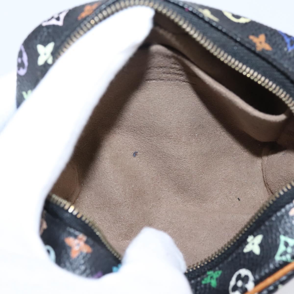 LOUIS VUITTON Monogram Multicolor Trousse Wapity Pouch Black M58034 Auth 209474