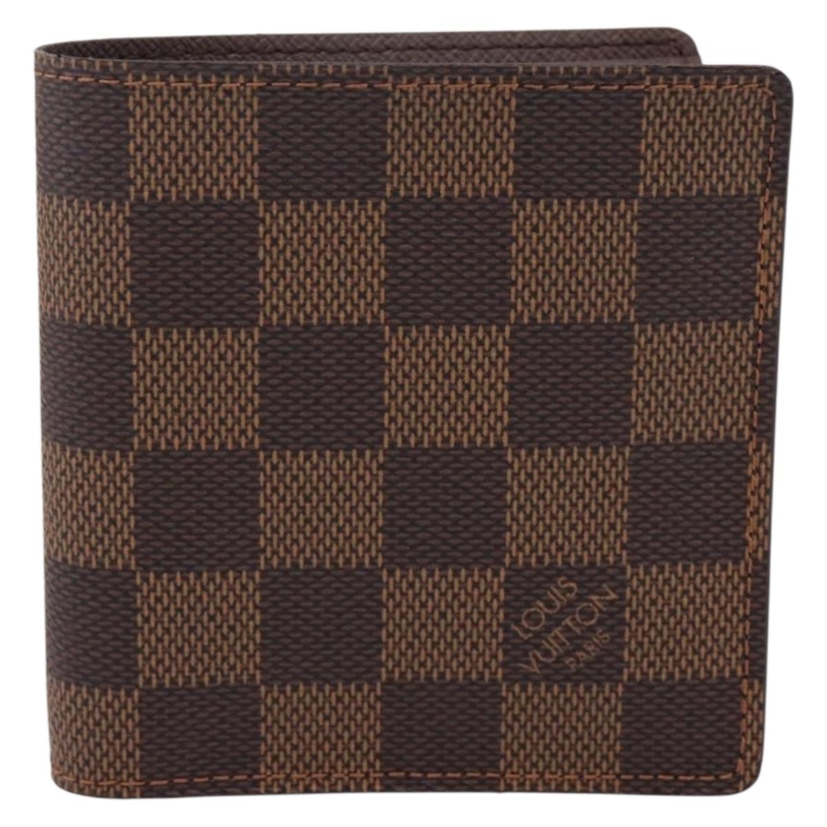 LOUIS VUITTON Damier Ebene Porte Billets 6 Cartes Crdit N61666 LV Auth 209480M