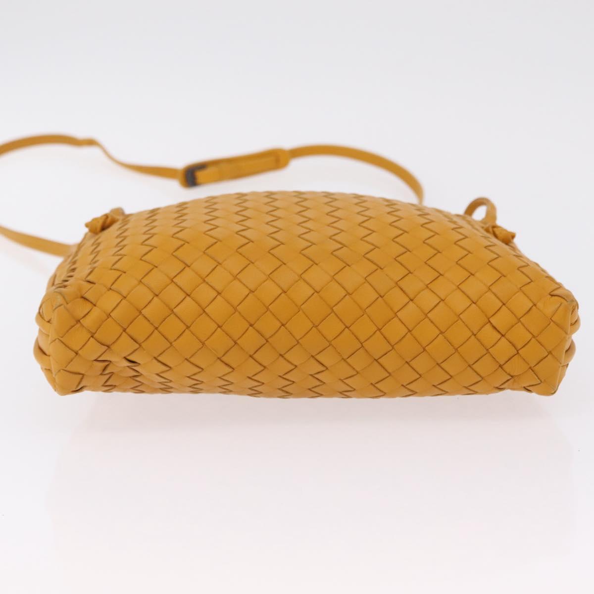 Bottega Veneta INTRECCIATO Shoulder Bag Leather Yellow Auth 209487V