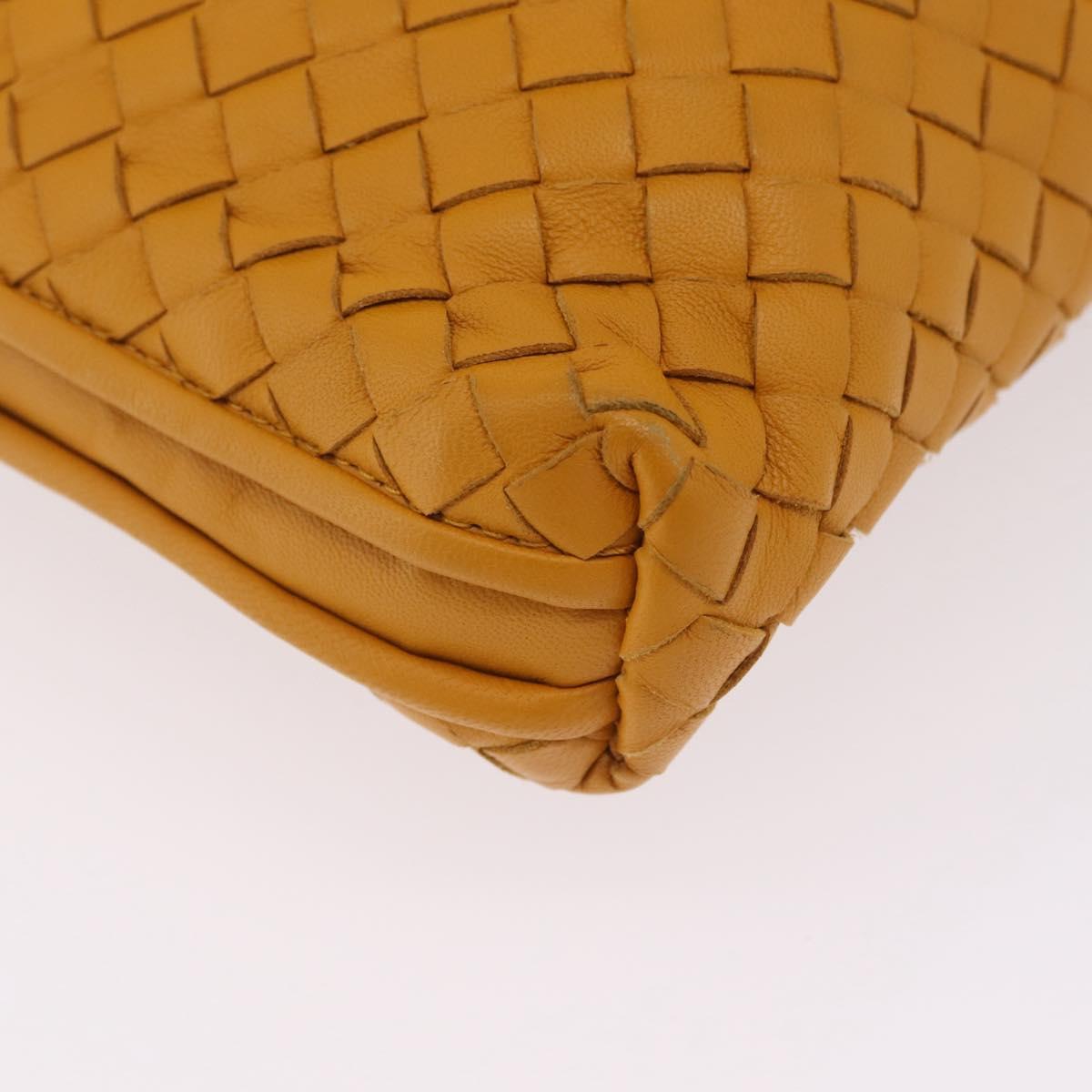 Bottega Veneta INTRECCIATO Shoulder Bag Leather Yellow Auth 209487V