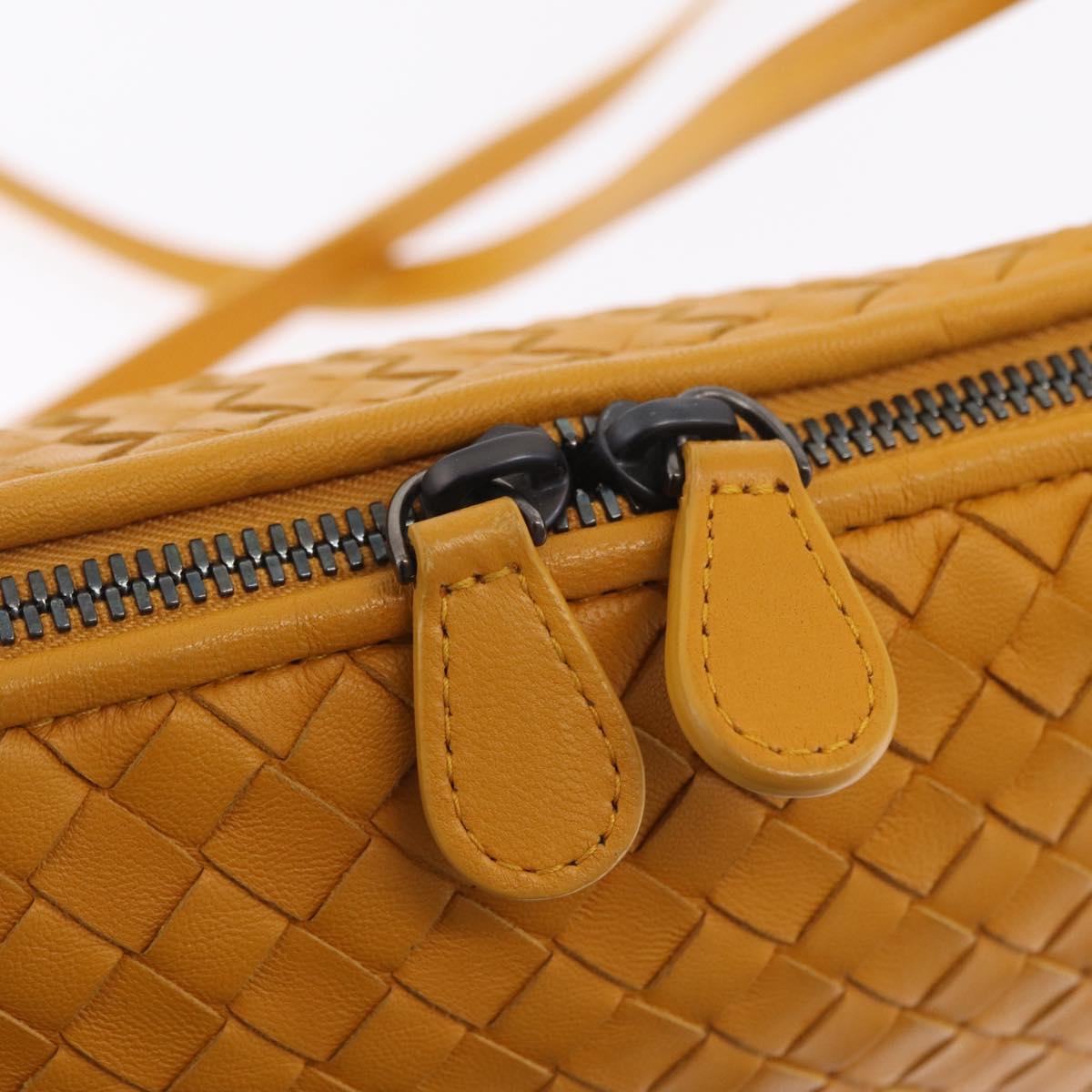 Bottega Veneta INTRECCIATO Shoulder Bag Leather Yellow Auth 209487V
