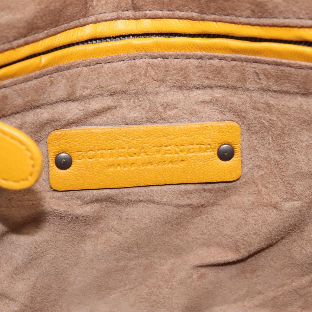 Bottega Veneta INTRECCIATO Shoulder Bag Leather Yellow Auth 209487V