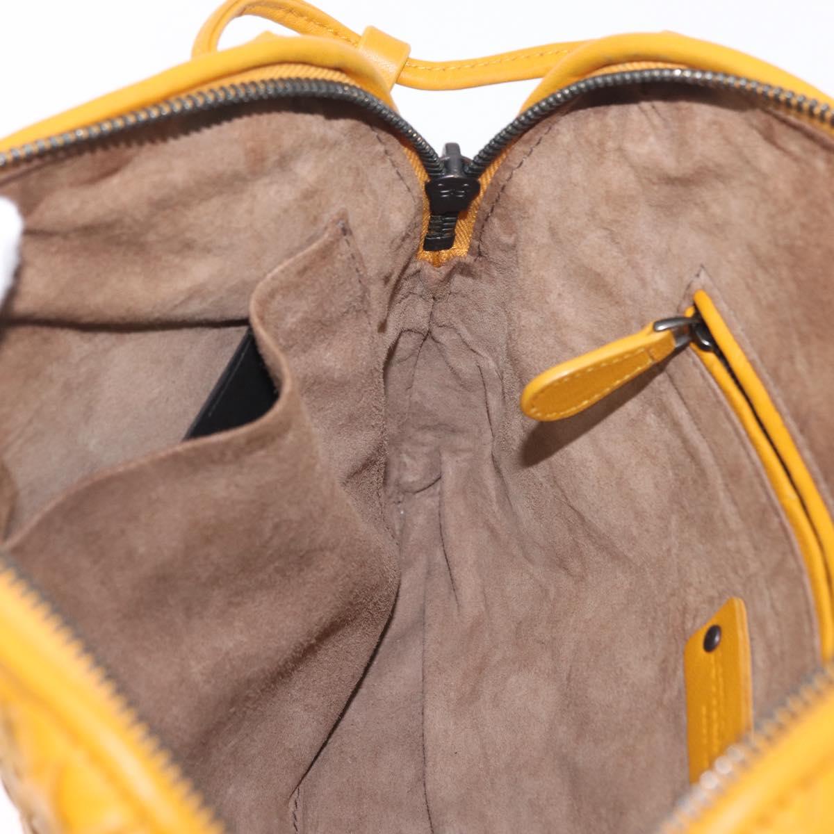 Bottega Veneta INTRECCIATO Shoulder Bag Leather Yellow Auth 209487V