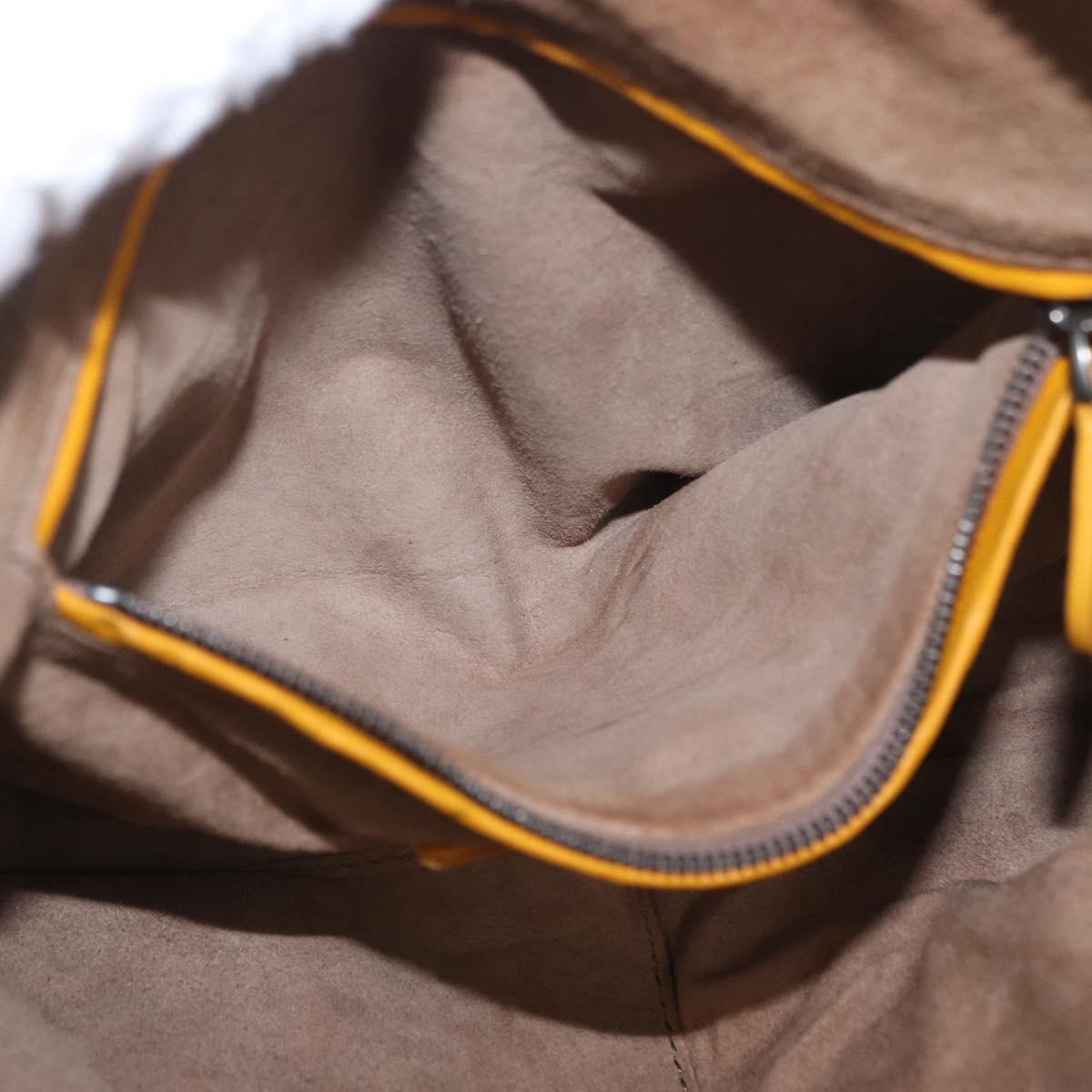 Bottega Veneta INTRECCIATO Shoulder Bag Leather Yellow Auth 209487V