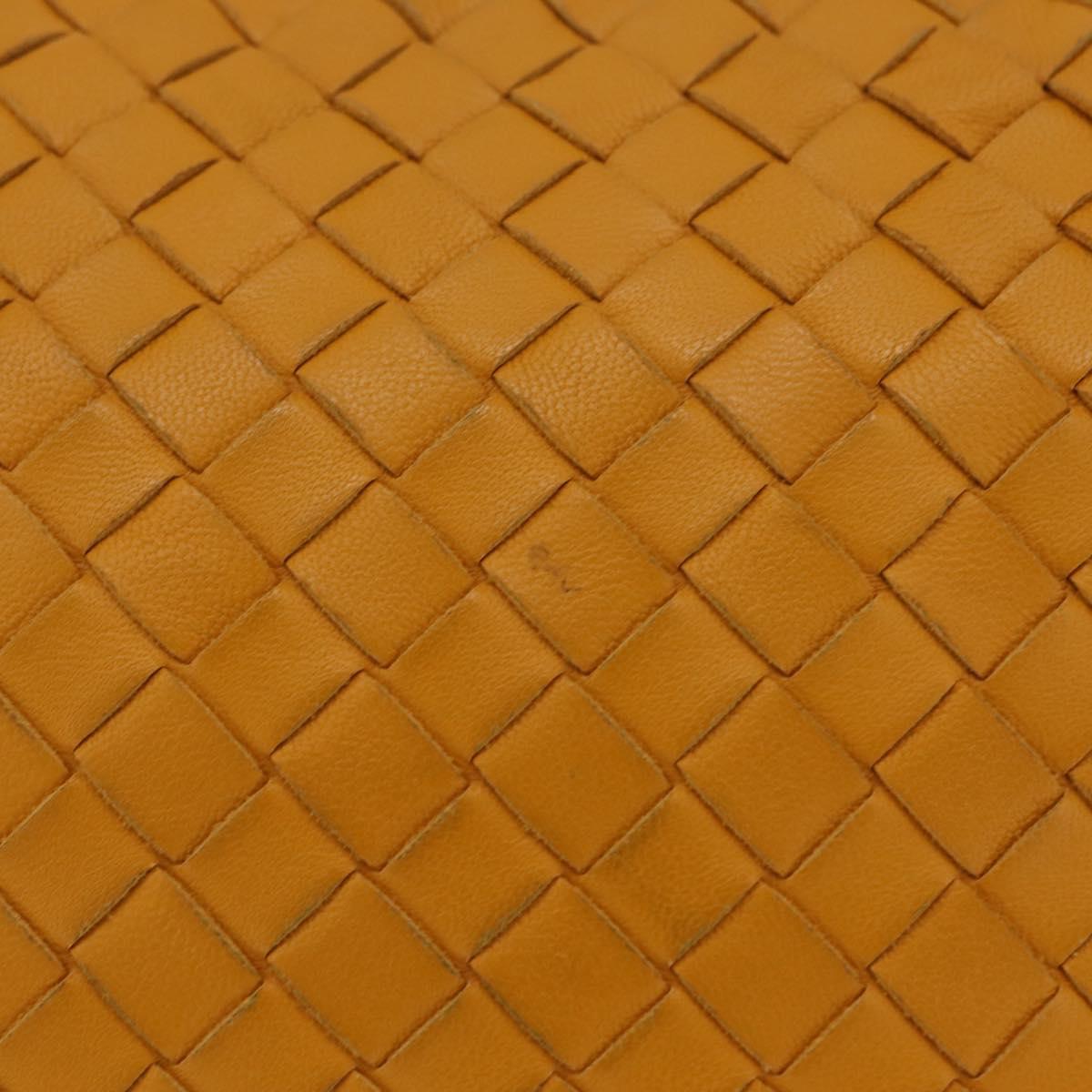 Bottega Veneta INTRECCIATO Shoulder Bag Leather Yellow Auth 209487V