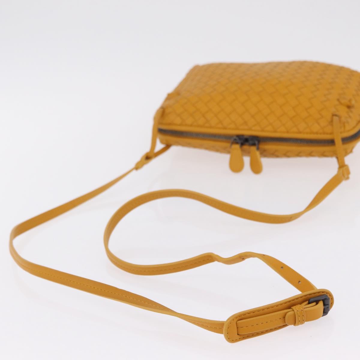 Bottega Veneta INTRECCIATO Shoulder Bag Leather Yellow Auth 209487V