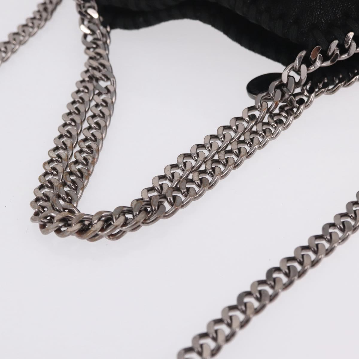 Stella McCartney Falabella Bag Polyester Black Silver 234387 Auth 209496