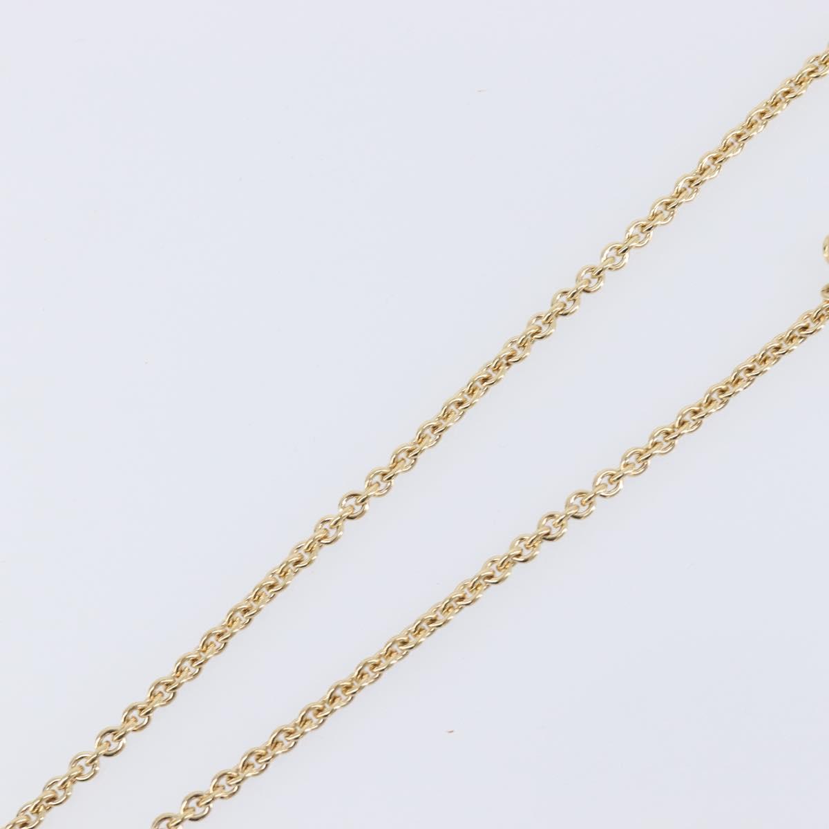 Christian Dior Necklace Metal Gold Tone Auth 209502M