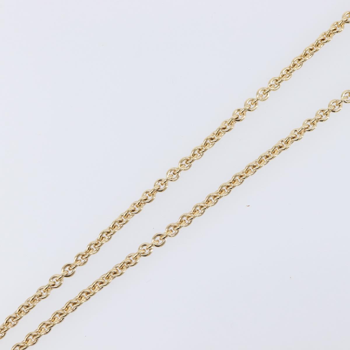 Christian Dior Necklace Metal Gold Tone Auth 209502M