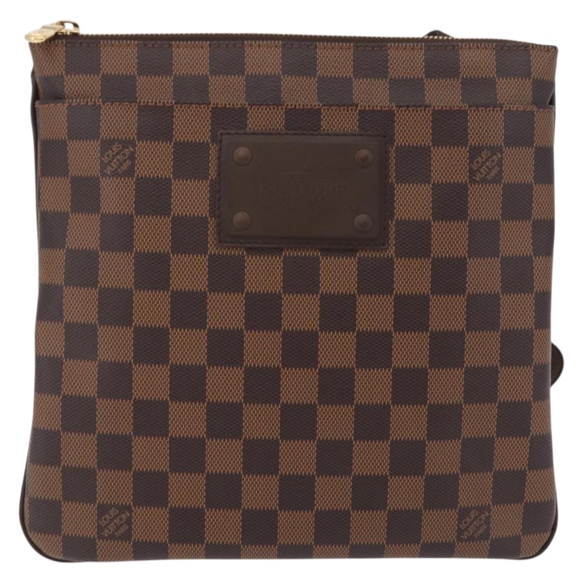 LOUIS VUITTON Damier Ebene Pochette Platt Brooklyn Bag N41100 LV Auth 209505V