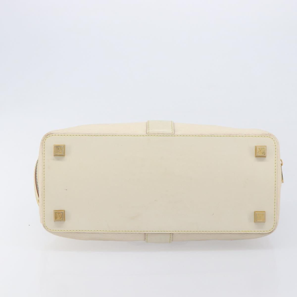 LOUIS VUITTON Suhari Angenu PM Hand Bag White M91811 LV Auth 209507A