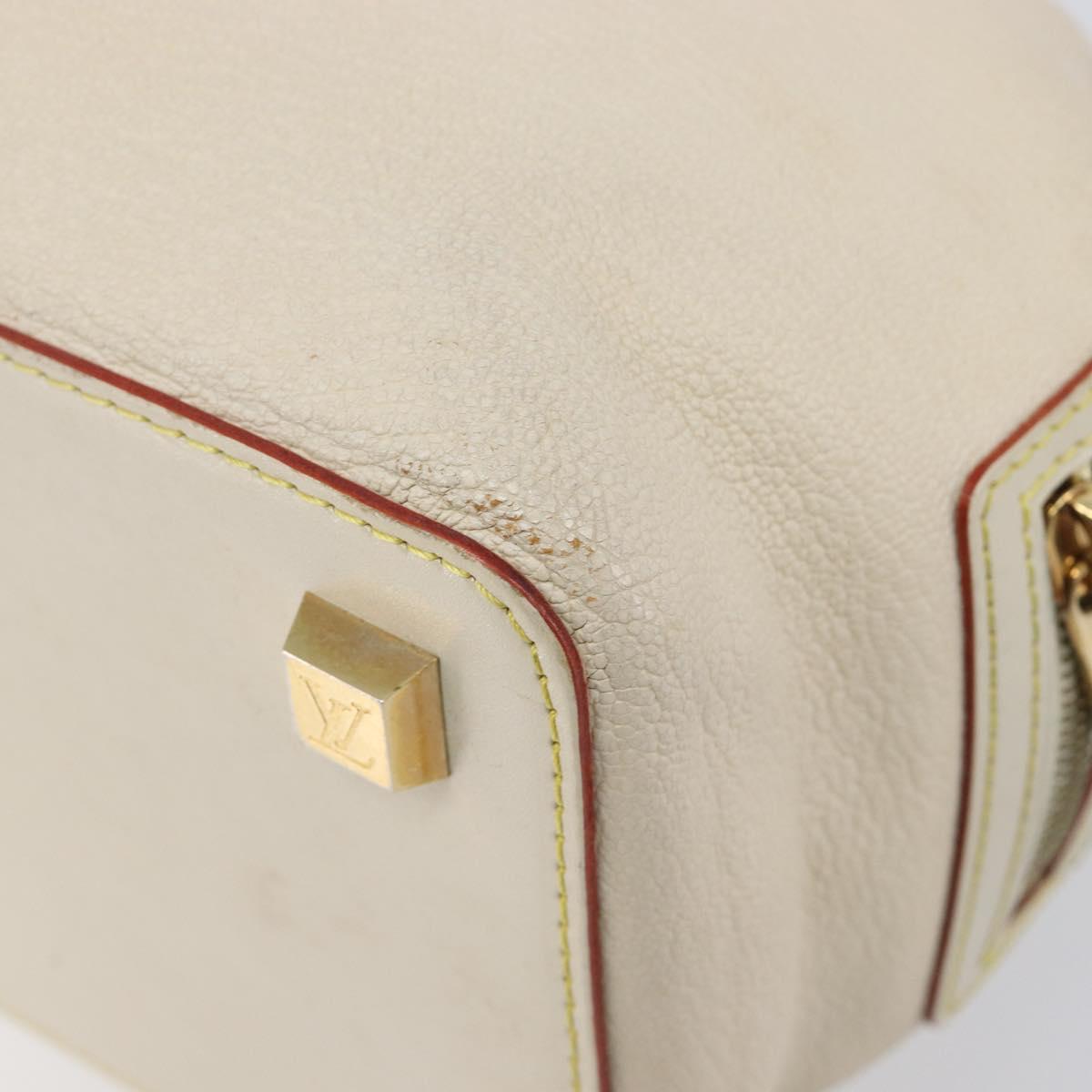 LOUIS VUITTON Suhari Angenu PM Hand Bag White M91811 LV Auth 209507A