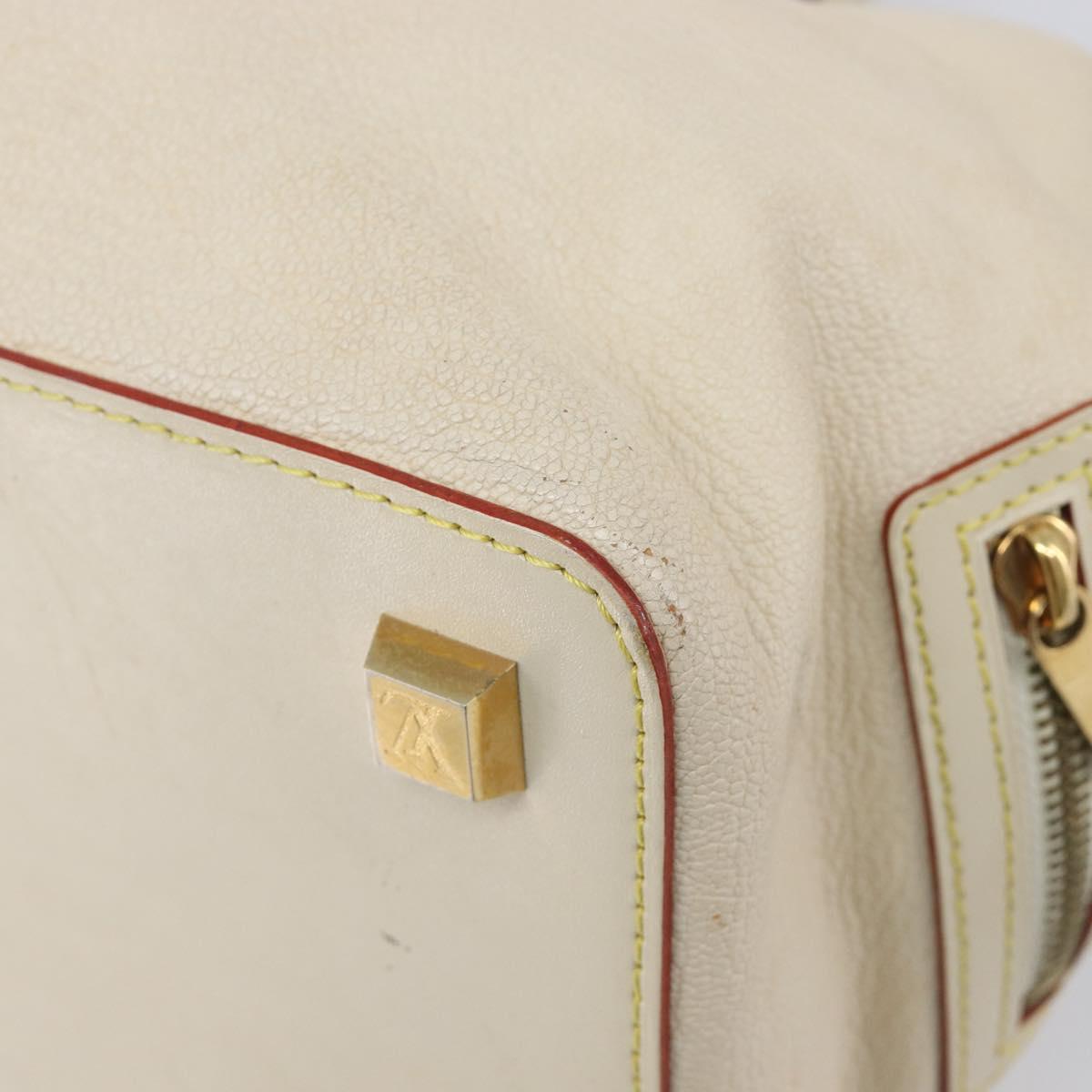 LOUIS VUITTON Suhari Angenu PM Hand Bag White M91811 LV Auth 209507A