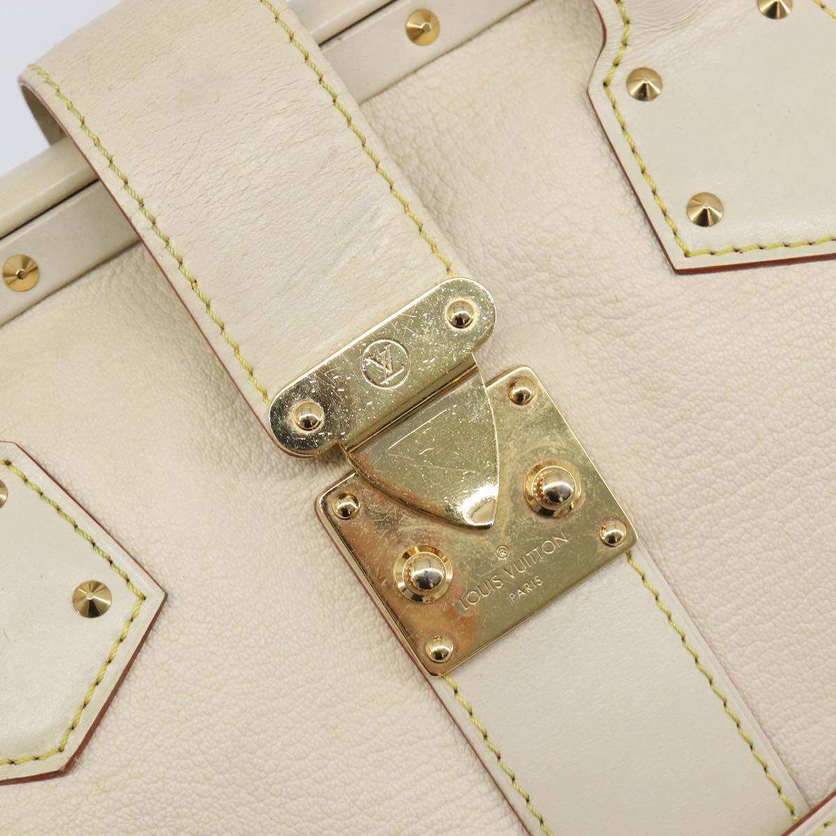 LOUIS VUITTON Suhari Angenu PM Hand Bag White M91811 LV Auth 209507A
