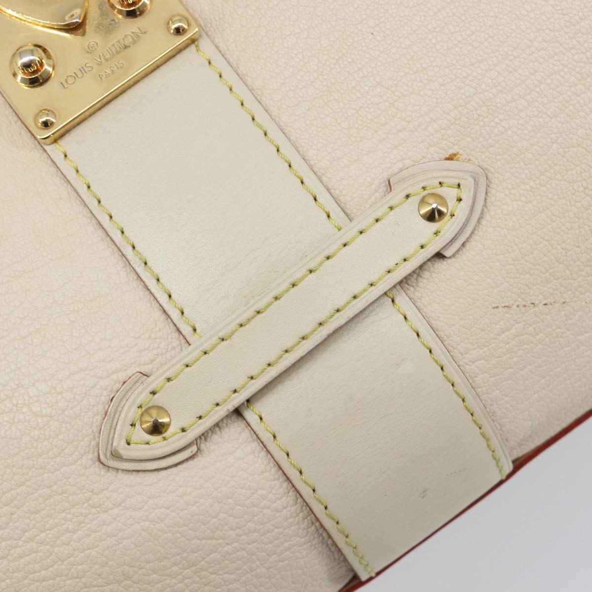 LOUIS VUITTON Suhari Angenu PM Hand Bag White M91811 LV Auth 209507A