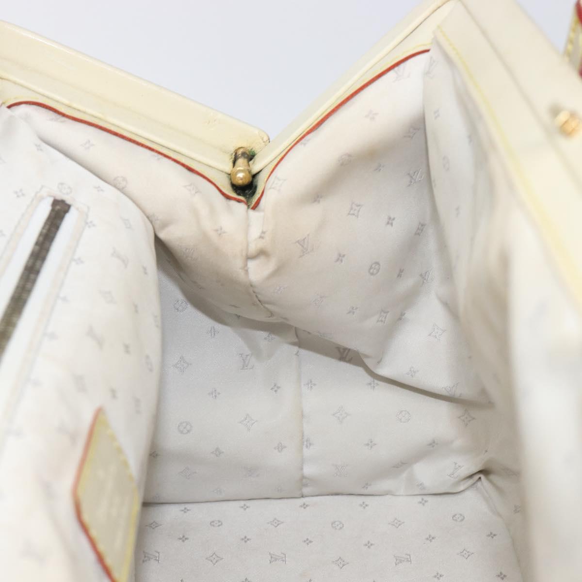 LOUIS VUITTON Suhari Angenu PM Hand Bag White M91811 LV Auth 209507A
