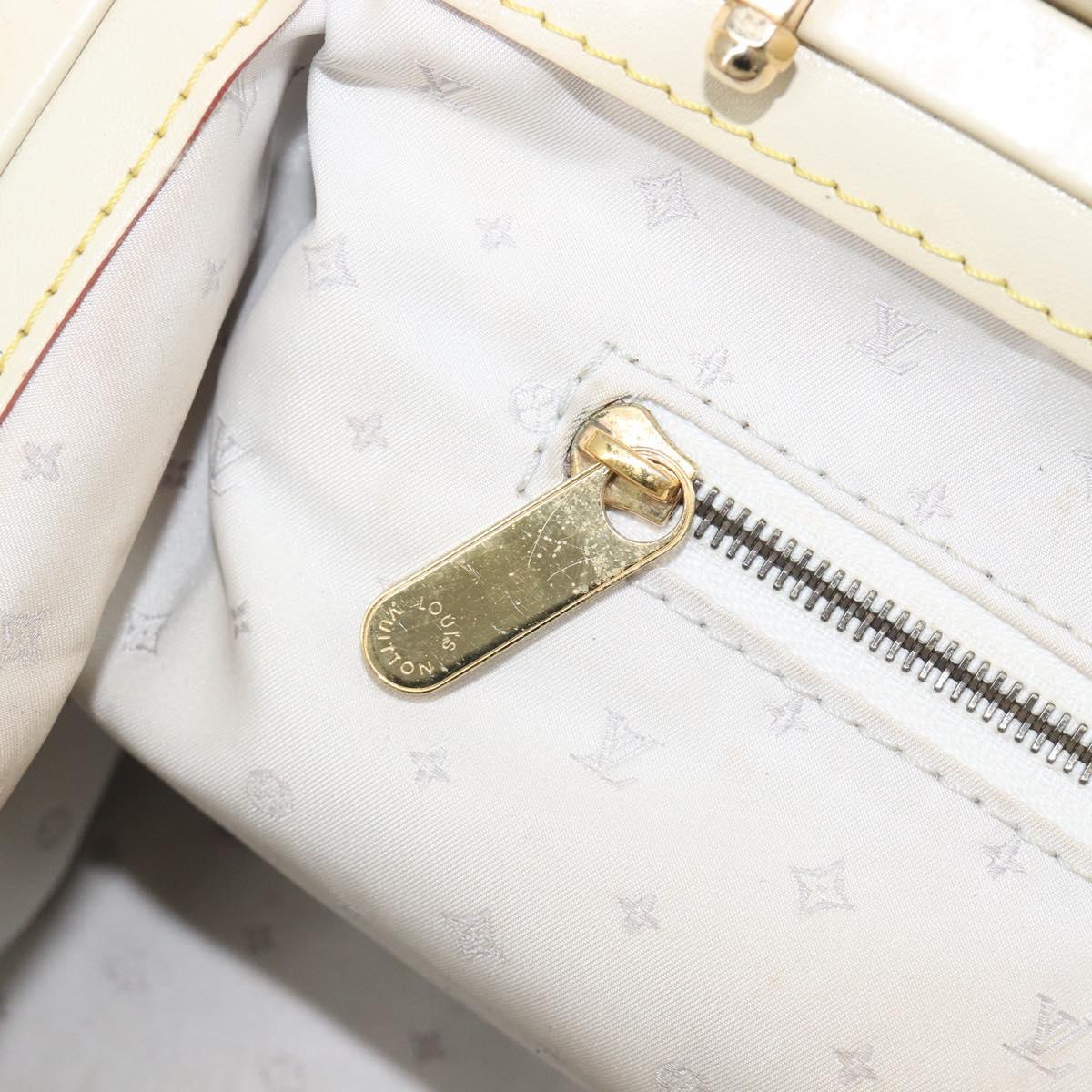 LOUIS VUITTON Suhari Angenu PM Hand Bag White M91811 LV Auth 209507A
