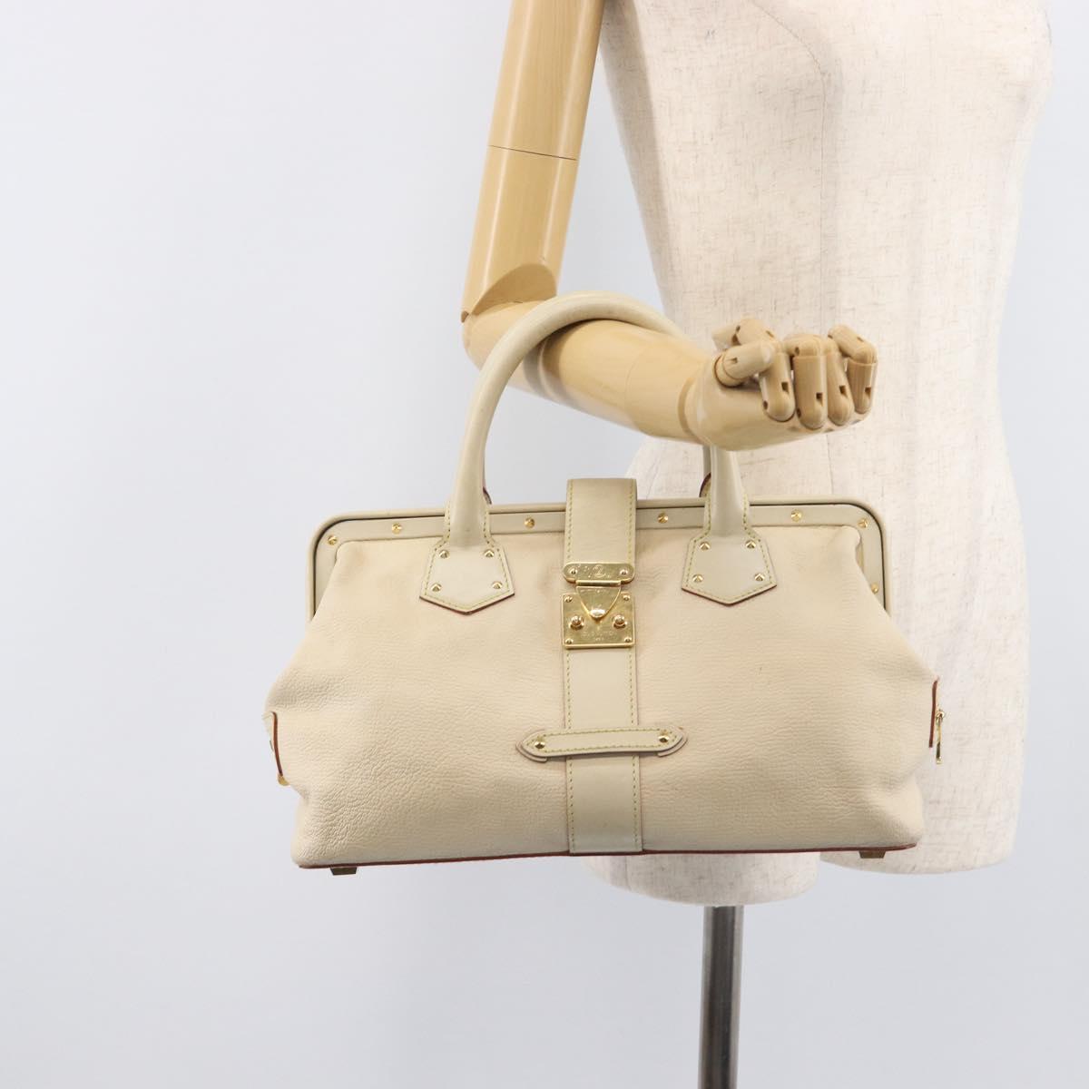 LOUIS VUITTON Suhari Angenu PM Hand Bag White M91811 LV Auth 209507A