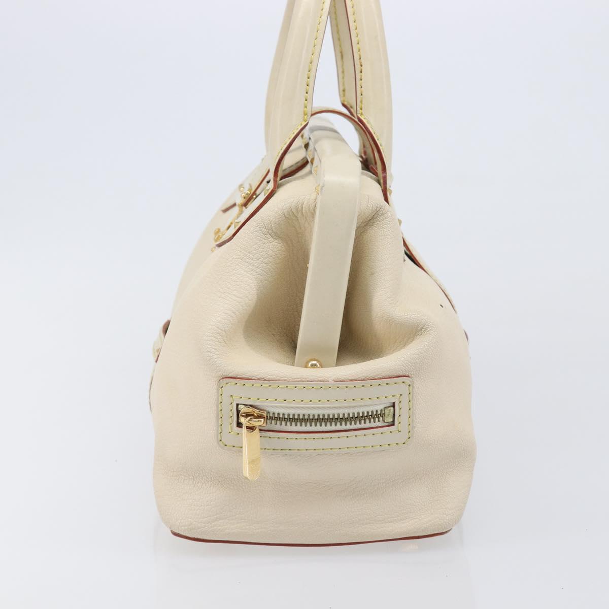 LOUIS VUITTON Suhari Angenu PM Hand Bag White M91811 LV Auth 209507A