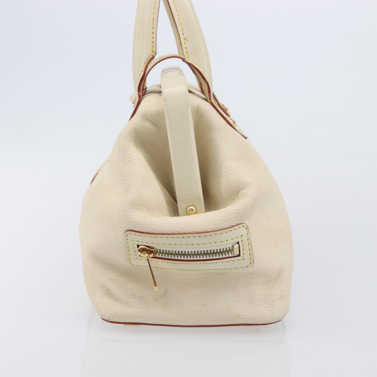 LOUIS VUITTON Suhari Angenu PM Hand Bag White M91811 LV Auth 209507A