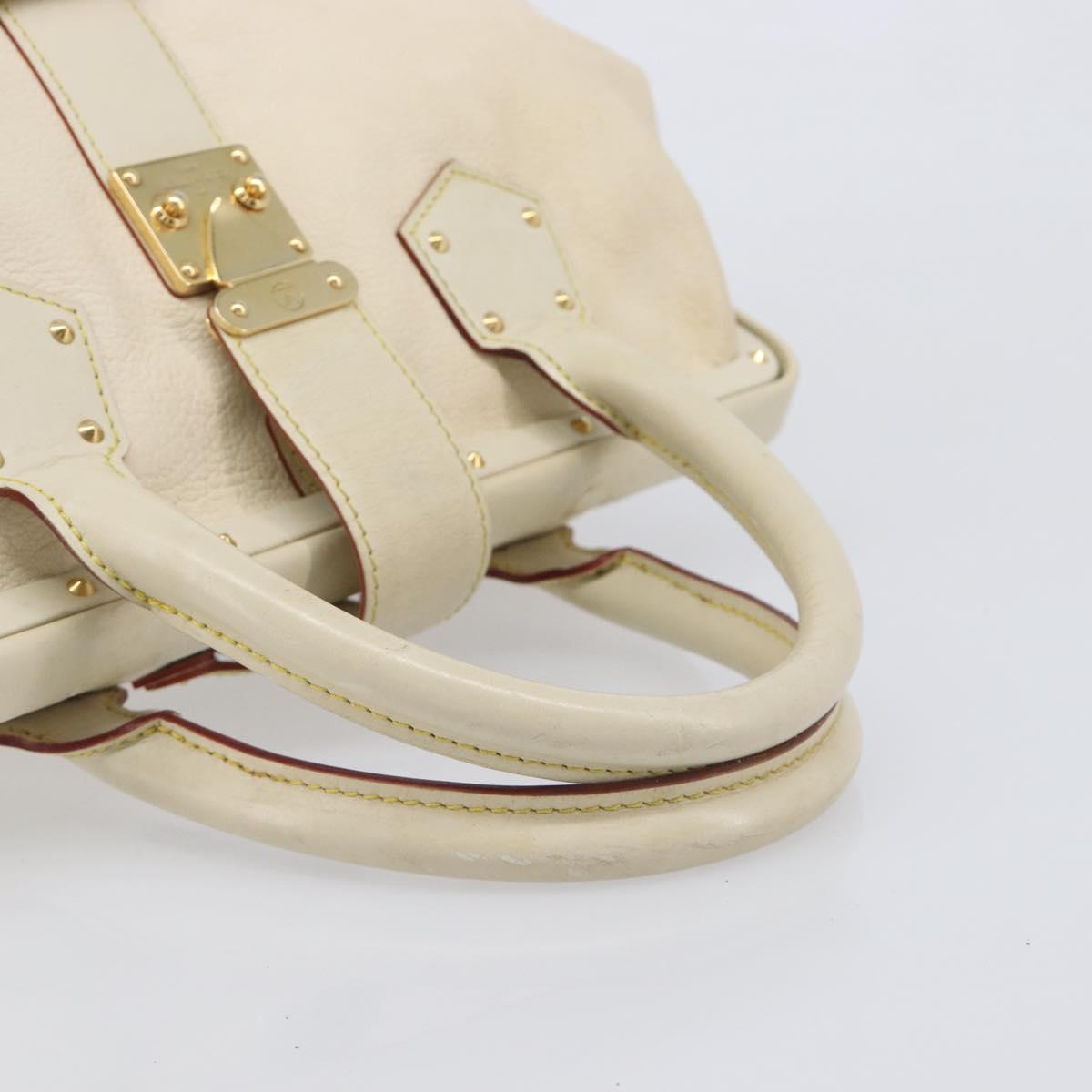 LOUIS VUITTON Suhari Angenu PM Hand Bag White M91811 LV Auth 209507A
