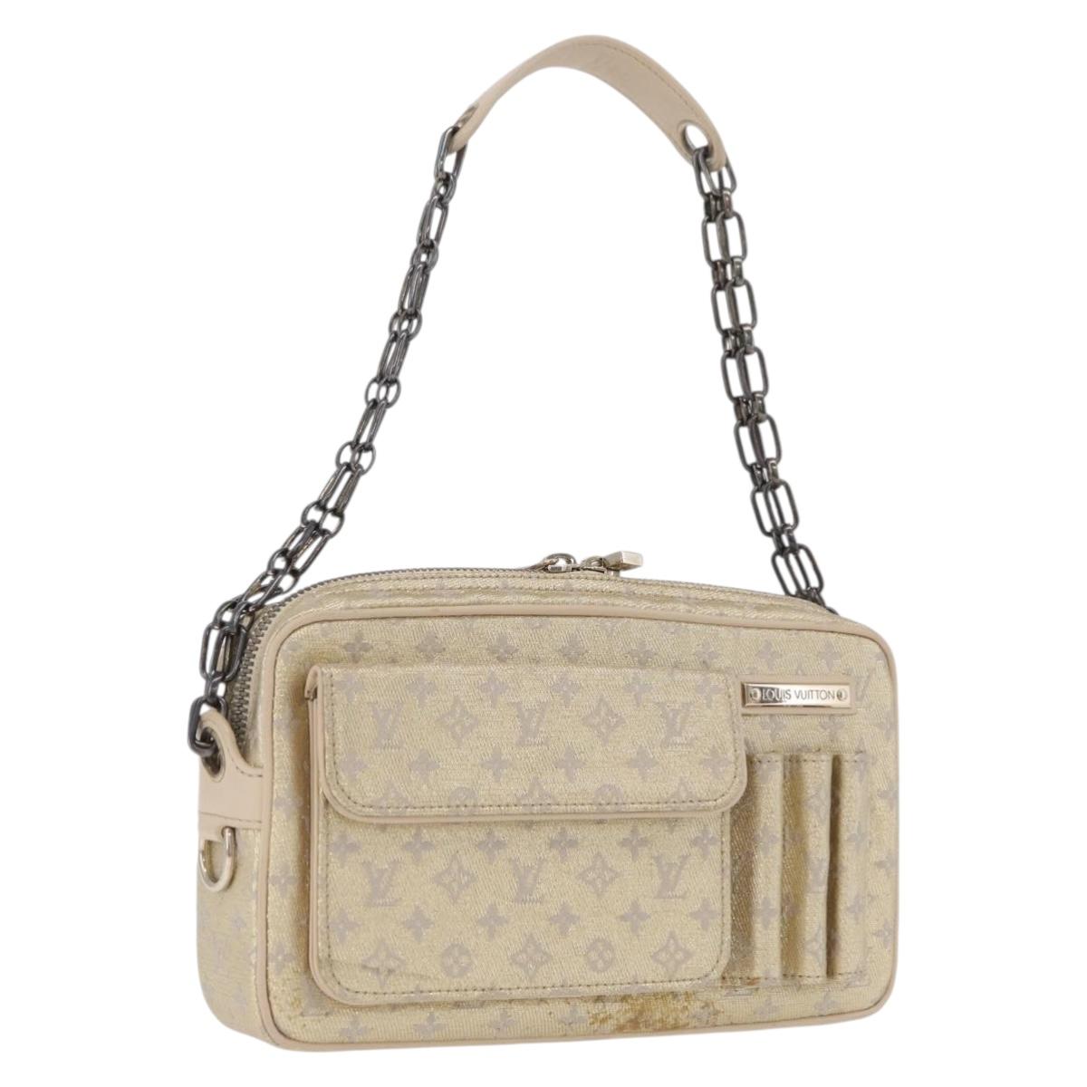 LOUIS VUITTON Monogram Shine McKenna Shoulder Bag Gold M92363 LV Auth 209508V