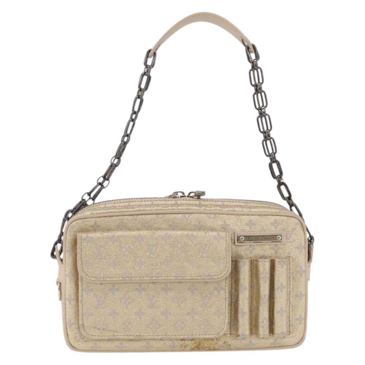 LOUIS VUITTON Monogram Shine McKenna Shoulder Bag Gold M92363 LV Auth 209508V