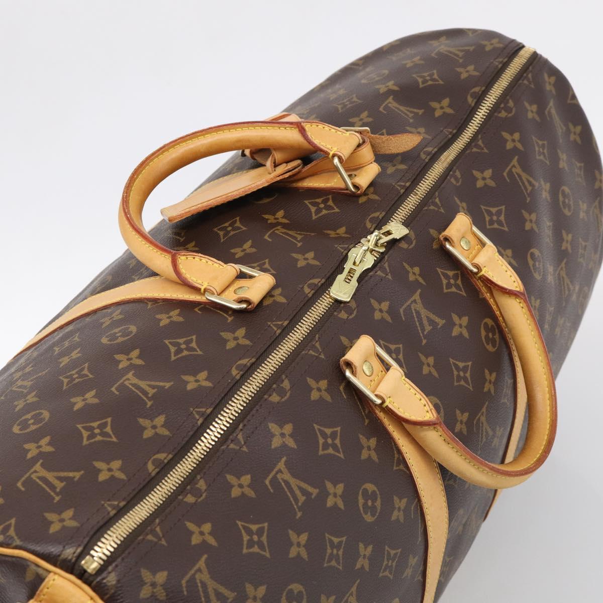 LOUIS VUITTON Monogram Keepall Bandouliere55 Boston Bag M41414 LV Auth 209521V