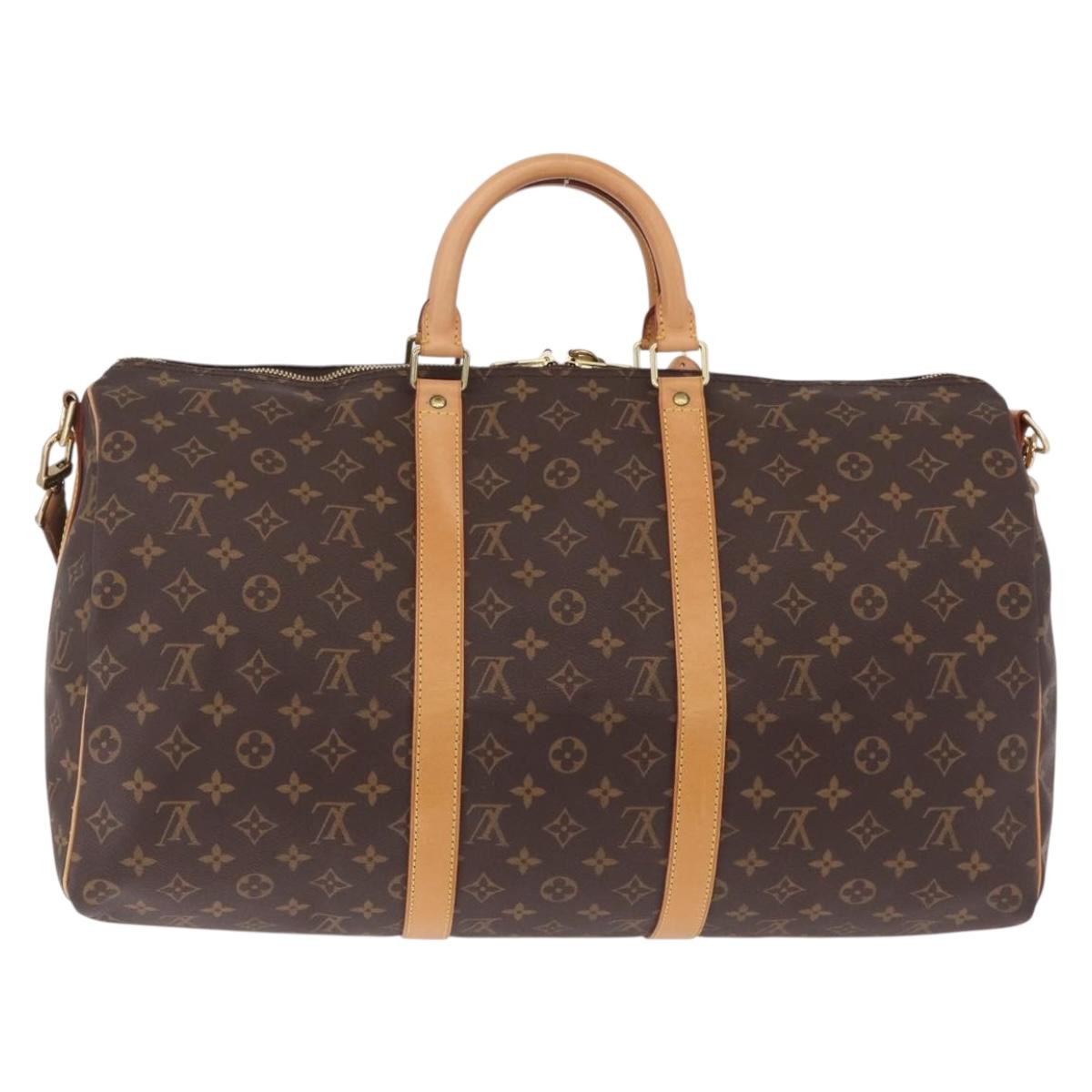 LOUIS VUITTON Monogram Keepall Bandouliere 50 Boston Bag M41416 LV Auth 209522V