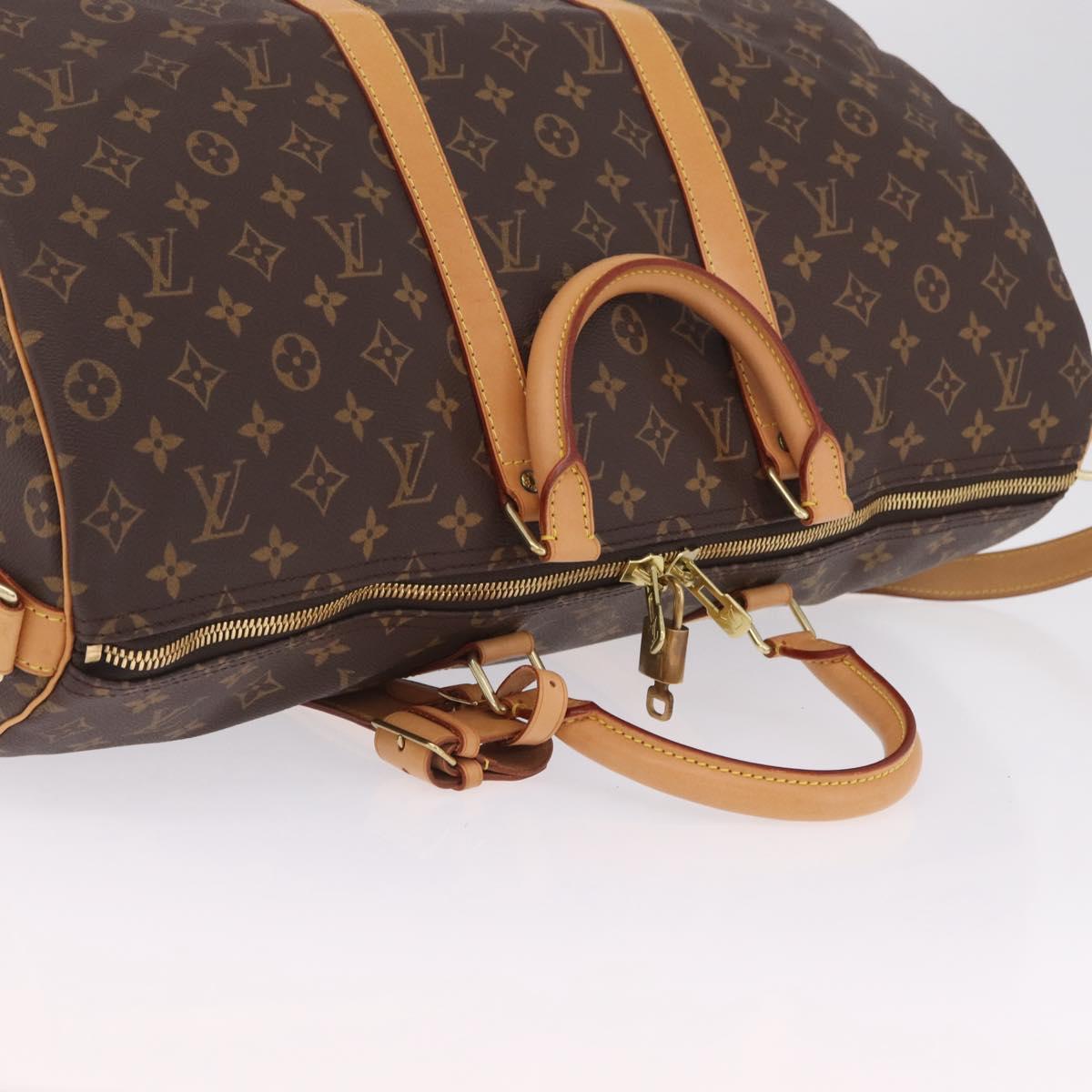 LOUIS VUITTON Monogram Keepall Bandouliere 50 Boston Bag M41416 LV Auth 209522V