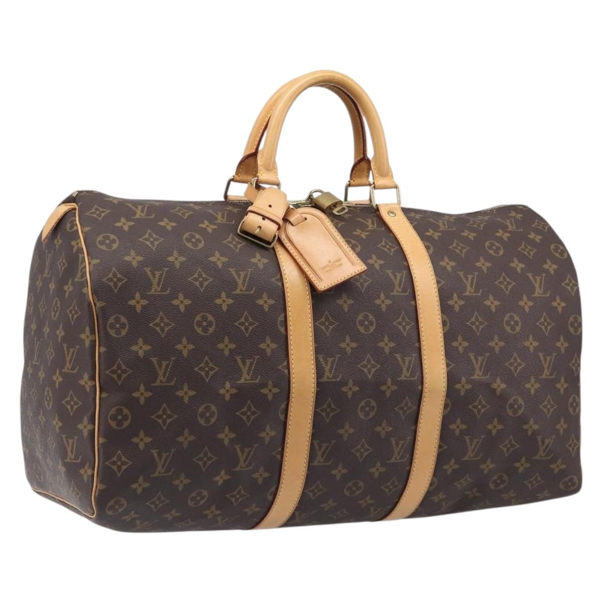 LOUIS VUITTON Monogram Keepall 50 Boston Bag M41426 LV Auth 209523V