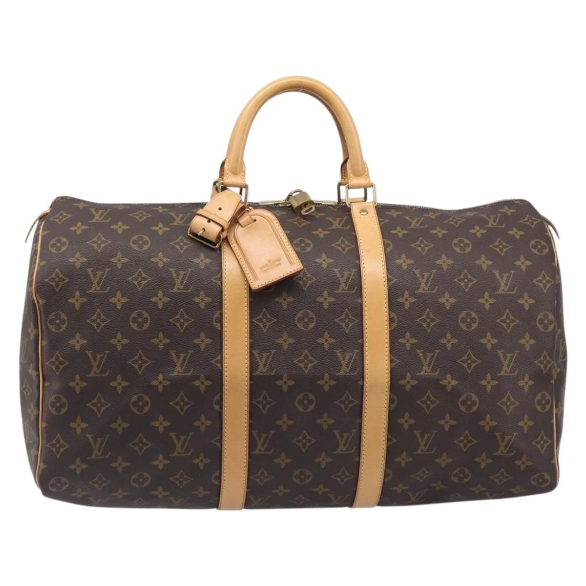 LOUIS VUITTON Monogram Keepall 50 Boston Bag M41426 LV Auth 209523V
